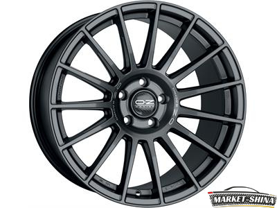 OZ Superturismo LM 9.5 x 19 5*112 Et:21 Dia:66.46 Matt Graphite + Silver Lettering
